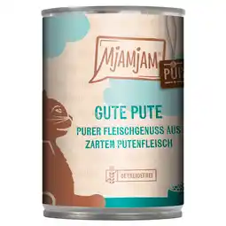Zooplus Voordeelpakket 24x400g MjAMjAM puur vleesplezier Goede Pure Kalkoen kattenvoer nat aanbieding