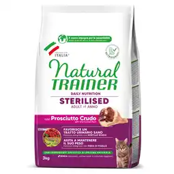 Zooplus Natural Trainer Gesteriliseerd met rauwe Ham Brokken voor Katten - Dubbelpak: 2 x 3 kg aanbieding