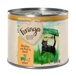 Zooplus 24x200g Feringa Country Kip, Varken en Eend Katten Natvoer aanbieding