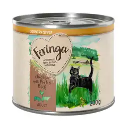 Zooplus 24x200g Feringa Country Kip, Varken en Rund Katten Natvoer aanbieding