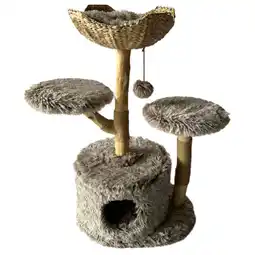 Pets Place Adori Krabpaal Maya - Krabpalen - 60x45x105 cm Wit Bruin aanbieding