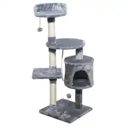 Pets Place Adori Krabpaal Indy - Krabpalen - 40x40x112 cm Lichtgrijs Wit aanbieding