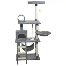 Pets Place Adori Krabpaal Sjors - Krabpalen - 60x40x140 cm Grijs aanbieding