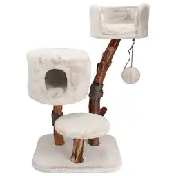 Pets Place Adori Krabpaal Ava - Krabpalen - 60x48x103 cm Bruin Wit aanbieding