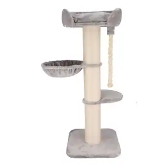 Pets Place Adori Thor - Krabpalen - 60x60x152 cm Grijs Wit aanbieding