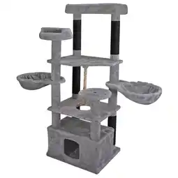 Pets Place Adori Krabpaal Nobel - Krabpalen - 60x50x156 cm Grijs Zwart aanbieding