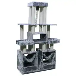 Pets Place Adori Krabpaal Jasmine - Krabpalen - 90x40x173 cm Grijs Wit aanbieding