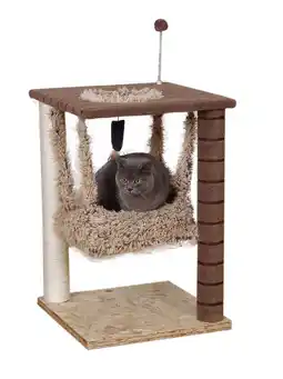 Pets Place Adori Krabpaal Sanne - Krabpalen - 50x50x74 cm Bruin Beige Wit aanbieding