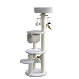 Pets Place Adori Krabpaal Donna - Krabpalen - 40x40x120 cm Creme aanbieding