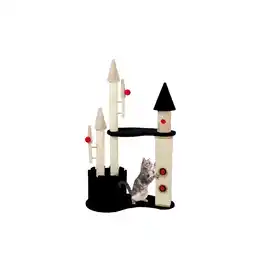 Pets Place Adori Krabpaal Xl Cinderella Kasteel - Krabpalen - 80x40x135 cm Zwart Beige aanbieding