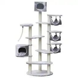 Pets Place Adori Krabpaal Birmaan - Krabpalen - 60x60x190 cm Grijs aanbieding