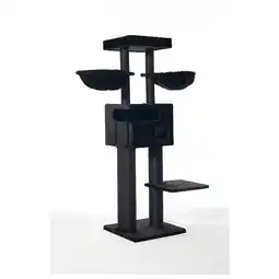 Pets Place Adori Krabmeubel Aspen - Krabpaal - 60x60x185 cm Zwart aanbieding