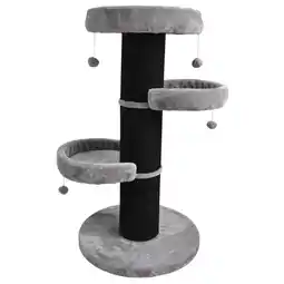 Pets Place Adori Krabpaal Nola - Krabpalen - 60x60x110 cm Grijs Zwart aanbieding