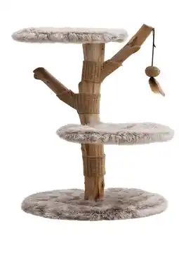 Pets Place Adori Krabpaal Izzi - Krabpalen - 45x45x86 cm Wit Bruin aanbieding