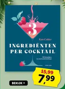 Boekenvoordeel INGREDIËNTEN PER COCKTAIL aanbieding