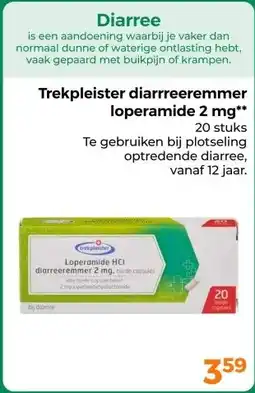 Trekpleister Trekpleister diarrreeremmer loperamide 2 mg aanbieding