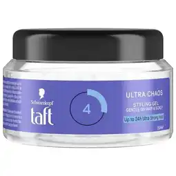 Trekpleister Taft Ultra Chaos Power Hold 4 Styling Gel aanbieding