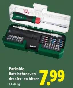 Lidl Parkside Ratelschroevendraaier en bitset aanbieding