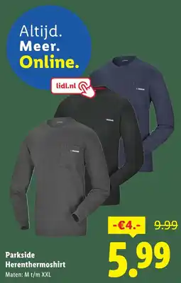 Lidl Parkside Herenthermoshirt aanbieding