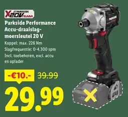 Lidl Parkside Performance Accu-draaislag moersleutel 20 V aanbieding
