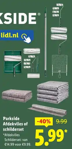 Lidl Parkside Afdekvlies of schilderset aanbieding
