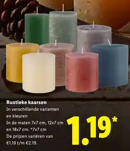 Lidl Rustieke kaarsen aanbieding