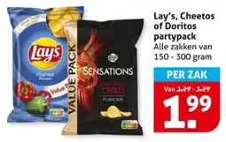 Hoogvliet Lay's, Cheetos of Doritos partypack aanbieding