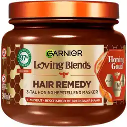Etos Garnier Loving Blends Honing Goud Haarmasker 340 ML aanbieding