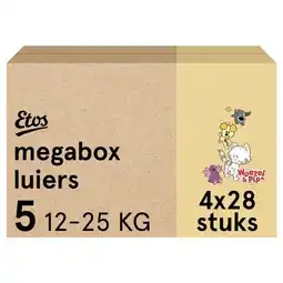 Etos Etos Woezel & Pip Luiers Junior Maat 5 12-25 kg Megabox 4x28 stuks aanbieding