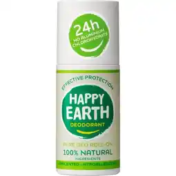 Etos Happy Earth 100% Natuurlijke Unscented Deodorant Roller 75 ML aanbieding