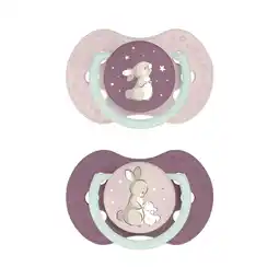 Etos Difrax Dynamic Fopspeen 6-18M Night&Day Girl aanbieding