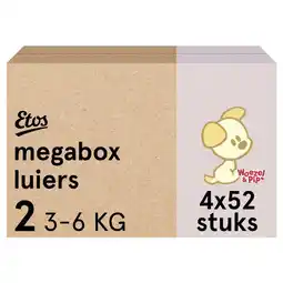 Etos Etos Woezel & Pip Luiers Mini Maat 2 3-6 kg Megabox 4x52 stuks aanbieding