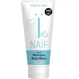 Etos Naïf Baby & Kids 2 in 1 Shampoo & Body Wash 0% Parfum 200 ML aanbieding