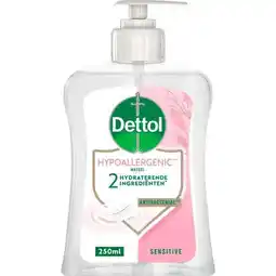 Etos Dettol Hypoallergenic Sensitive Handzeep - 250 ML aanbieding