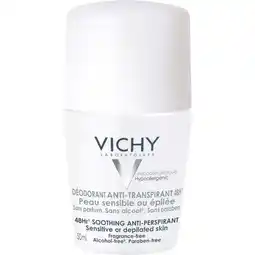 Etos Vichy Deodorant 48u Gevoelige Huid Roller 50 ML aanbieding
