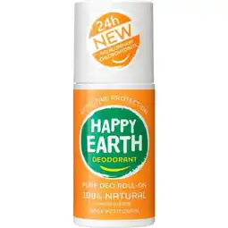 Etos Happy Earth 100% Natuurlijke Rose Petitgrain Deodorant Roller 75 ML aanbieding