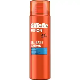 Etos Gillette Fusion Moisturizing Scheergel 200 ML aanbieding