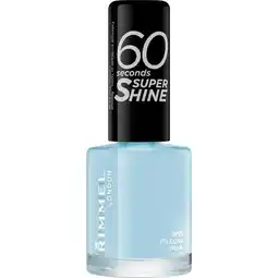 Etos Rimmel London 60 Seconds Supershine Nagellak - Lichtblauw - 853 Pillow Talk aanbieding