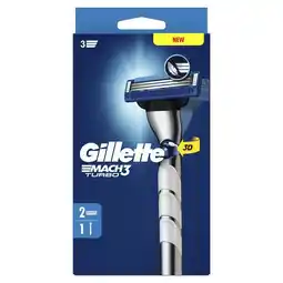 Etos Gillette Mach3 Turbo Scheersysteem Met 2 Navulmesjes aanbieding
