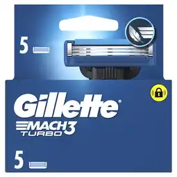Etos Gillette Mach3 Turbo Navulmesjes 5 Stuks aanbieding