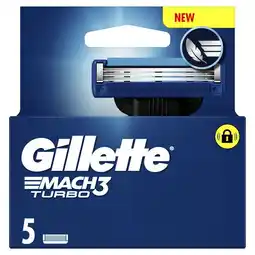 Etos Gillette Mach3 Turbo Navulmesjes 5 Stuks aanbieding