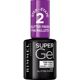 Etos Rimmel SuperGel Top Coat Nail Polish Lacquer Top Coat Glitter Effect 002 12 ML aanbieding