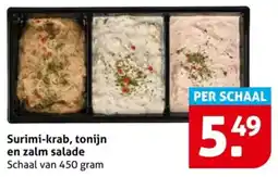 Hoogvliet Surimi-krab, tonijn en zalm salade aanbieding