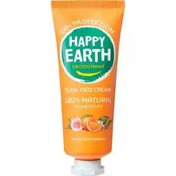 Etos Happy Earth 100% Natuurlijke Rose Petitgrain Deodorant Crème 40 ML aanbieding