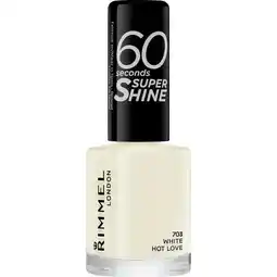 Etos Rimmel London 60 Seconds Supershine Nagellak 703 White Hot Love 8 ML aanbieding