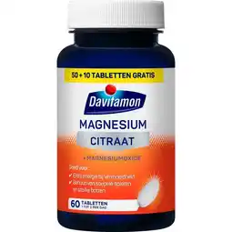 Etos Davitamon Magnesium Citraat Tabletten 50+10 stuks aanbieding