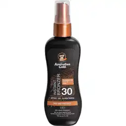 Etos Australian Gold Instant Bronzer Zonnebrand Spray Gel SPF30 100 ML aanbieding