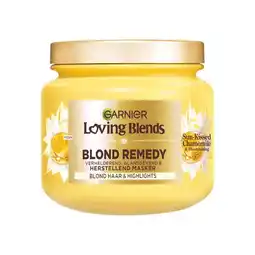 Etos Garnier Loving Blends Sun-Kissed Chamomile & Bloemenhoning Haarmasker 340 ML aanbieding