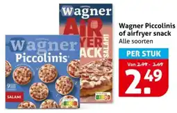 Hoogvliet Wagner Piccolinis of airfryer snack aanbieding