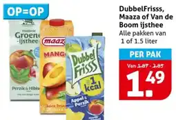 Hoogvliet DubbelFrisss, Maaza of Van de Boom ijsthee aanbieding